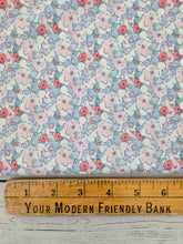 Light Blue & Pink Petite Floral Print {by the half yard}