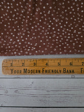Rusty Brown Circles & Dots Rayon Crepe {by the half yard}