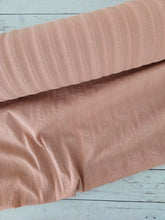 Solid Earthy Peach Textured Stripe Cotton {by the half yard}