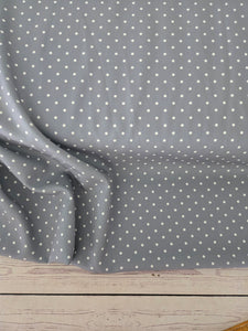 Blue Gray Polka Dots Poly Slub {by the half yard}