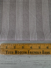 Exclusive Design- Tan & Cream Stripes Poly Slub {by the half yard}