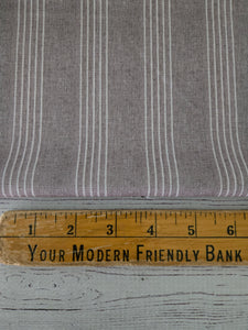 Exclusive Design- Tan & Cream Stripes Poly Slub {by the half yard}