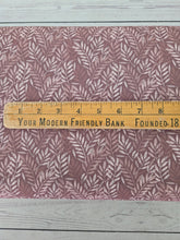 Mauve Taupe Foliage Print Poly Slub {by the half yard}