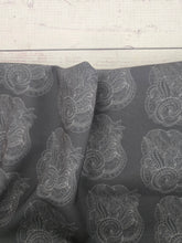 Dark Green Fine Block Print Linen Look Poly {by the half yard}