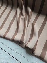 Peachy & Bronze Stripes Crinkle Georgette {by the half yard}