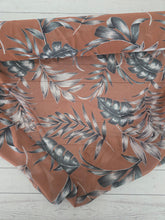 Rust Foliage Print Chiffon {by the half yard}
