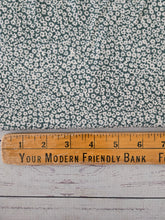 Slate Green Ditzy Floral Rayon Crepe {by the half yard}