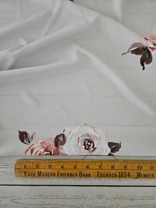 Exclusive Design- Oat Milk Floral {by the half yard}