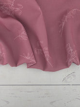 Warm Rose Floral Outline Print {by the half yard}
