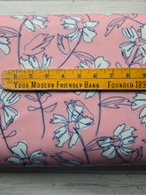 Pink Outline Floral Swim Knit {by the half yard}
