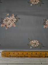 Exclusive Design- Slate & Natural Floral Print {by the half yard}