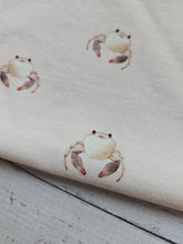 Exclusive Design- Pale Blush Crabs Cotton Spandex Knit {by the half yard}