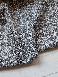 Exclusive Design- Black & White Tiny Floral {by the half yard}