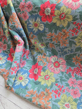 Blue & Pink Floral Swim Knit {by the half yard}
