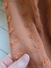 Light Rust Waffle Swiss Dot Chiffon {by the half yard}