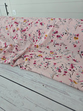 Pink Wildflower Floral Rayon Crepe {by the half yard}