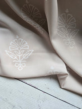 Creamy Tan & White Block Print {by the half yard}