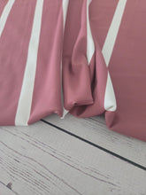 Exclusive Design- Dark Dusty Rose Stripes Matte Athletic Knit {by the half yard}