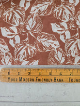 Saddle Brown Leaf Print Crinkle Georgette {by the half yard}