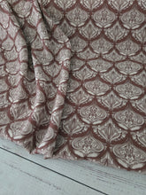 Exclusive Design- Rusty Brown Damask Print {by the half yard}