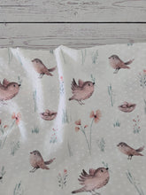 Birds & Nests Swiss Dot Knit {by the half yard}