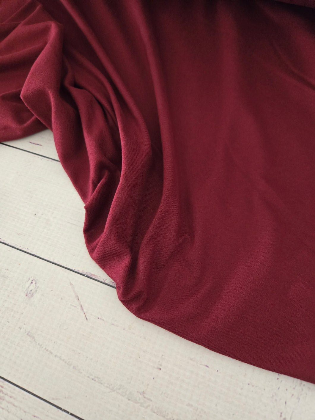 Solid Burgundy Double Brushed Poly (DBP) Knit {by the half yard}