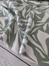 Sage & Ivory Mod Leaf Print Rayon Nylon {by the half yard}