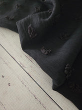 Black Large Opaque Swiss Dot 100% Polyester {by the half yard}