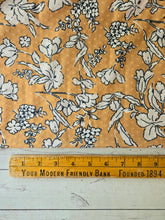 *REMNANT* 2.25 Yds- Mustard Floral Swiss Dot Knit