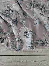 Taupe & Gray Floral Opaque Petite Swiss Dot 100% Polyester {by the half yard}