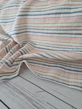 Multi Stripe Woven Look Cotton Blend {by the half yard}