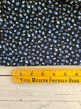 Navy Petite Floral Silky Polyester {by the half yard}