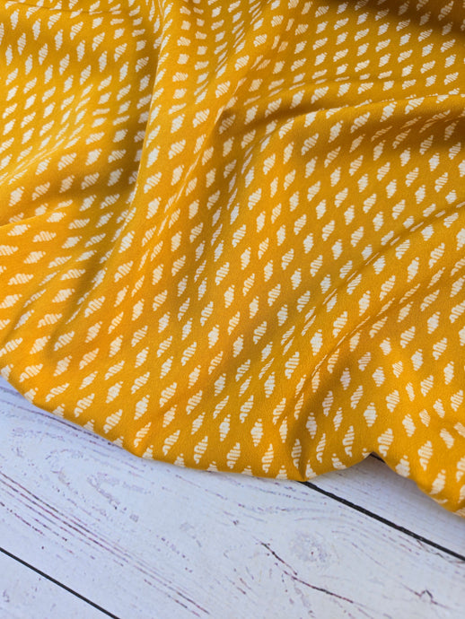 Mustard Diamond Print {by the half yard}