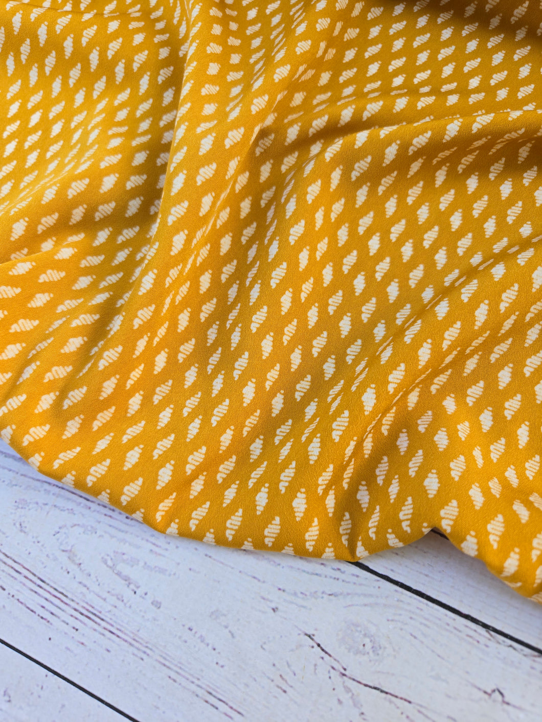 Mustard Diamond Print {by the half yard}