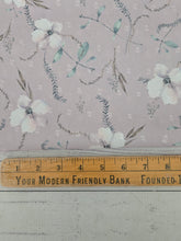 Taupe Stems & Floral Opaque Swiss Dot 100% Polyester {by the half yard}