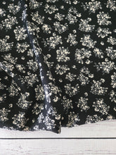 Black & Ivory Floral Rayon Crepe {by the half yard}