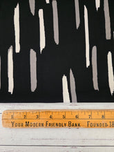 Black Brush Stroke Bubble Crepe {by the half yard}