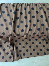 Exclusive Design- Peanut & Black Polka Dot {by the half yard}