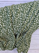 Vintage Olive Spot Print Opaque Air Flow 100% Polyester {by the half yard}