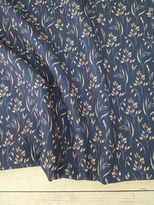 Exclusive Design- Navy Fall Meadow Print {by the half yard}