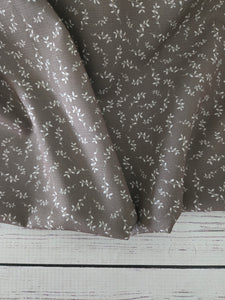 Exclusive Design- Dark Olive Petite Vines Poly Slub {by the half yard}
