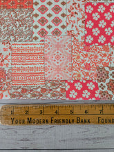 Shades of Coral Patchwork Print {by the half yard}