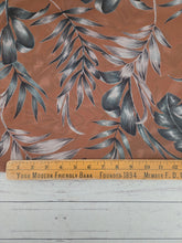Rust Foliage Print Chiffon {by the half yard}