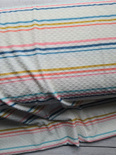 Groovy Horizontal Stripes Swiss Dot Knit {by the half yard}