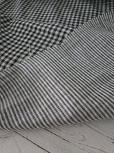 Double Sided Black White Gingham/Stripe Cotton Gauze {by the half yard}