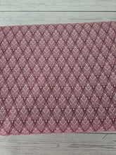 Burgundy & Cream Fleur de Lis {by the half yard}