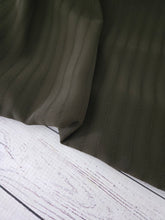 Dark Olive Embroidered Stripe Solid {by the half yard}