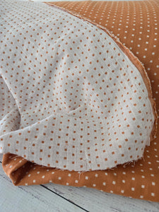 Pumpkin Petite Squares Double Gauze Cotton {by the half yard}