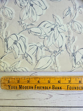 Beige & Charcoal Line Drawn Floral {by the half yard}