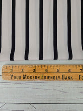 Exclusive Design- Creamy Tan & Black Stripes {by the half yard}